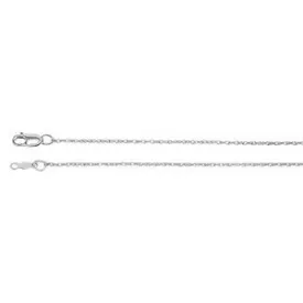 14K White 1 mm Rope 16" Chain