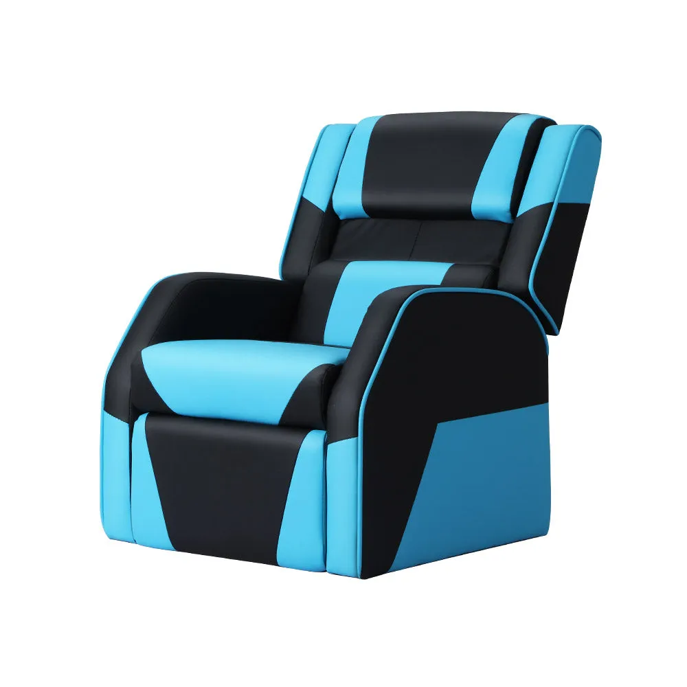 Adjustable Kids Recliner Chair, PU Leather Sofa with Footrest – Keezi