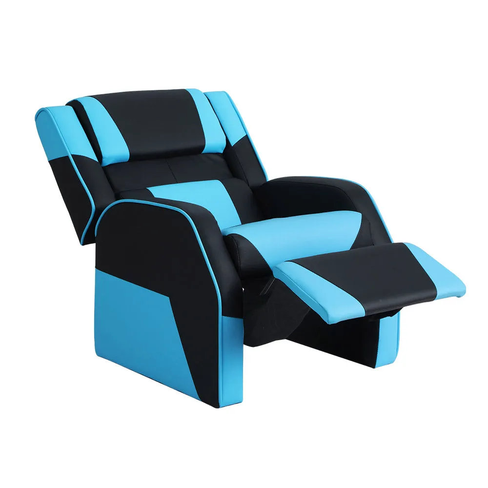 Adjustable Kids Recliner Chair, PU Leather Sofa with Footrest – Keezi