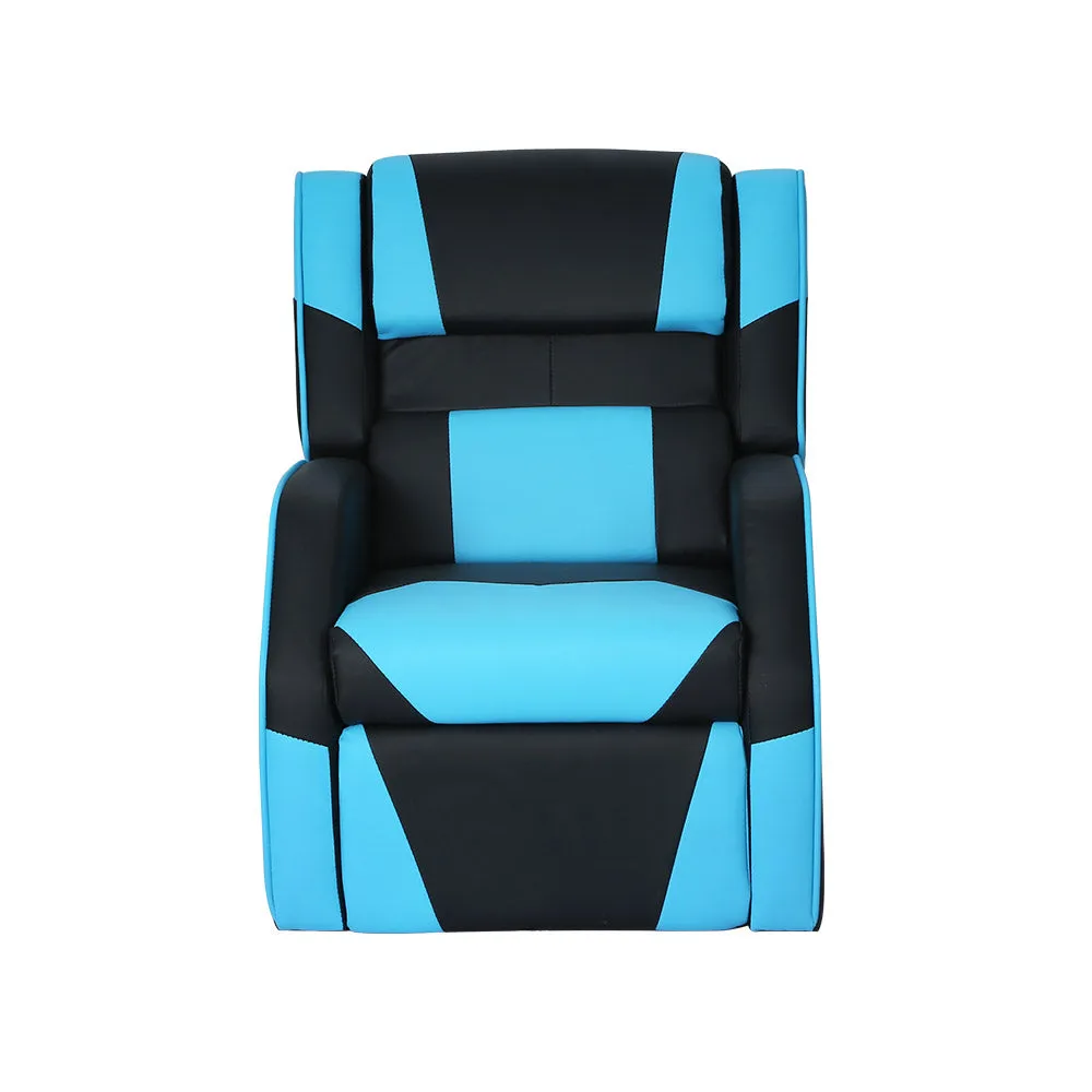 Adjustable Kids Recliner Chair, PU Leather Sofa with Footrest – Keezi