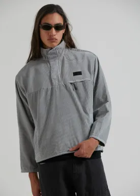AFENDS Unisex Attention - Unisex Corduroy Pullover - Grey