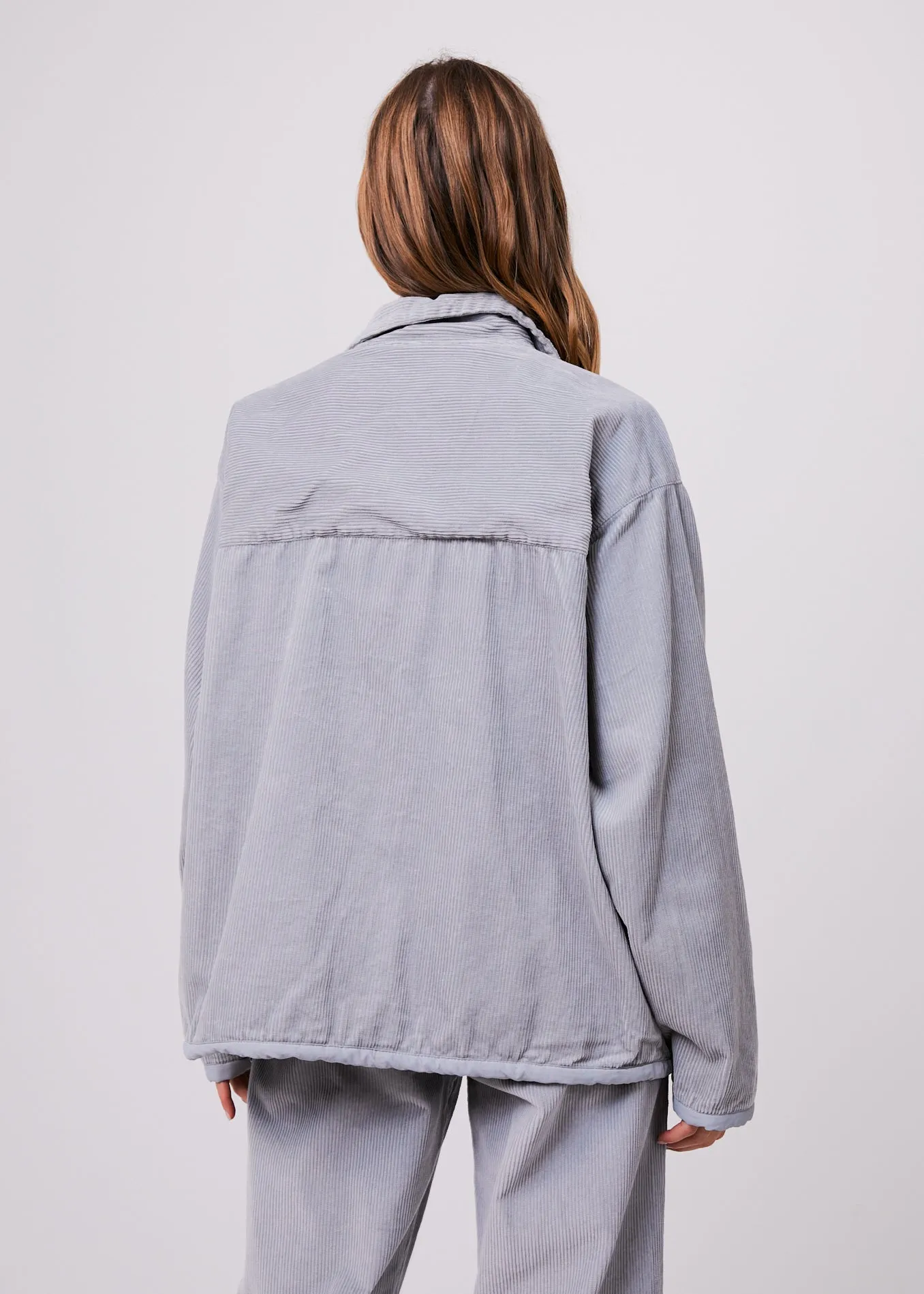 AFENDS Unisex Attention - Unisex Corduroy Pullover - Grey