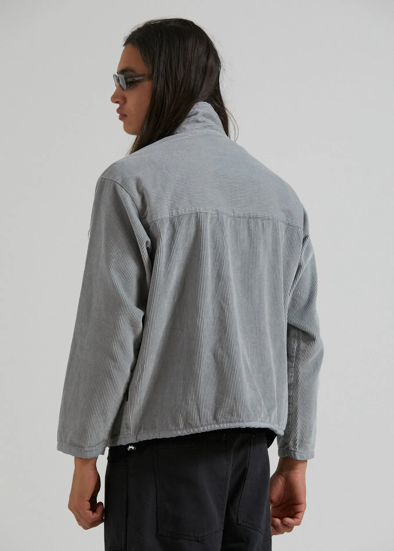 AFENDS Unisex Attention - Unisex Corduroy Pullover - Grey