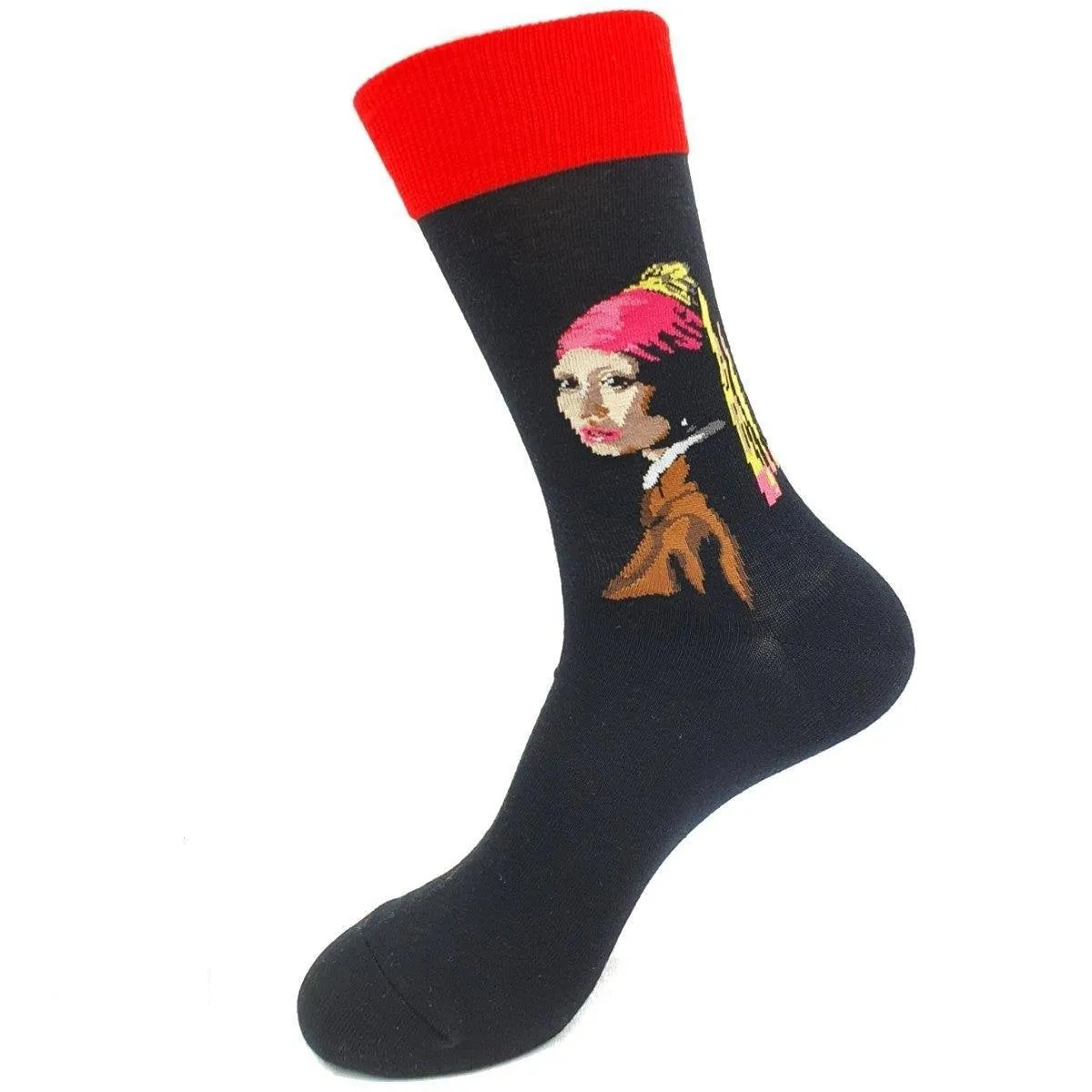 Art Socks Girl with Pearl Earing