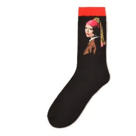 Art Socks Girl with Pearl Earing
