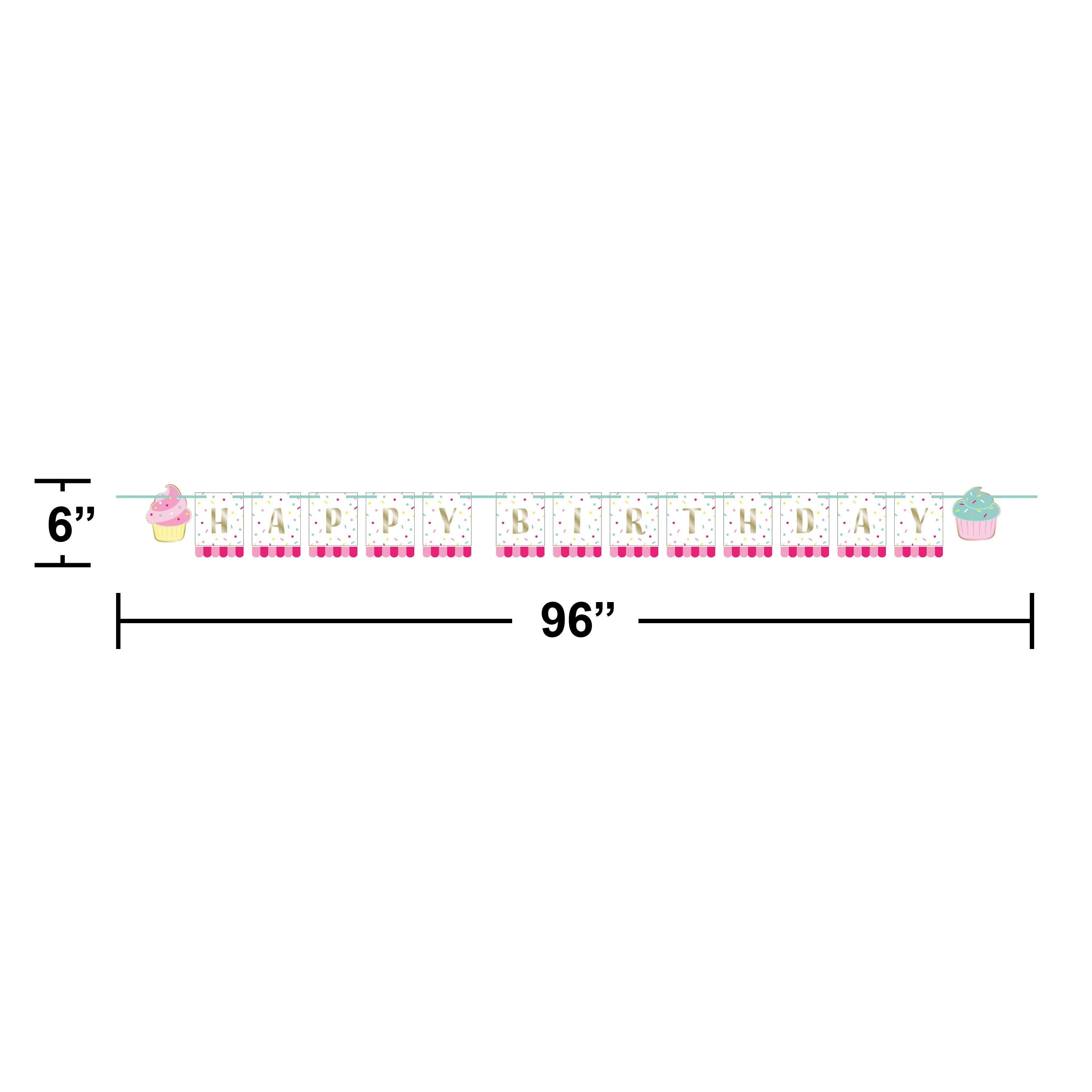 Bakery Sweets Foil Banner w/ Ribbon