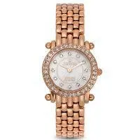 Croton Womens Stainless Steel Rosetone Mother Of Pearl Watch