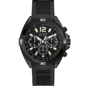 Guess Surge W1168G2 Black Silicone Mens Watch