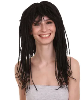 Long Black Dreadlock Womens Wig | Dramatical Cosplay Halloween Wig | Premium Breathable Capless Cap