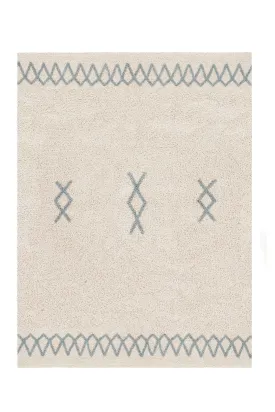 WASHABLE AREA RUG ATLAS NATURAL - BLUE