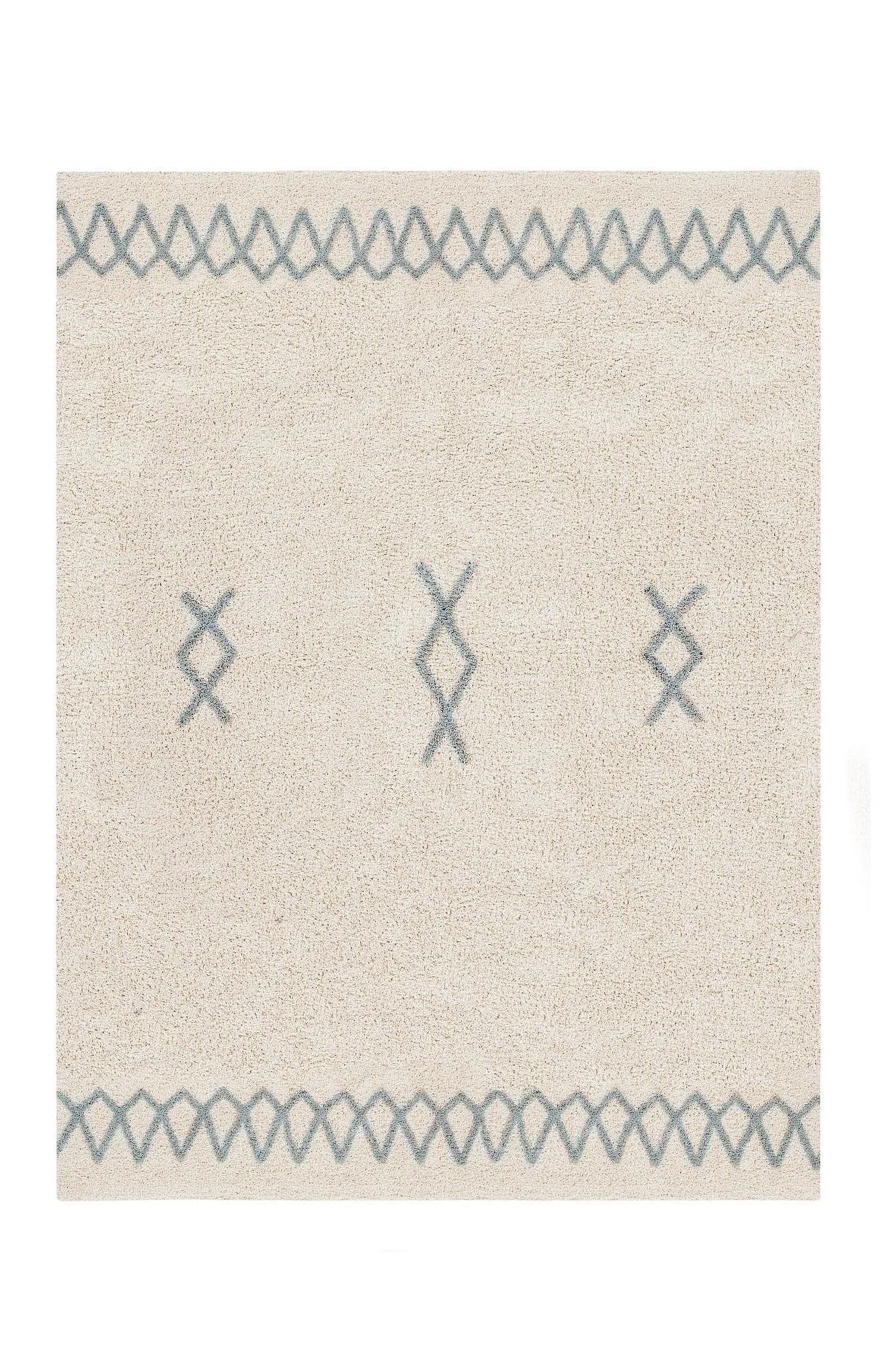 WASHABLE AREA RUG ATLAS NATURAL - BLUE