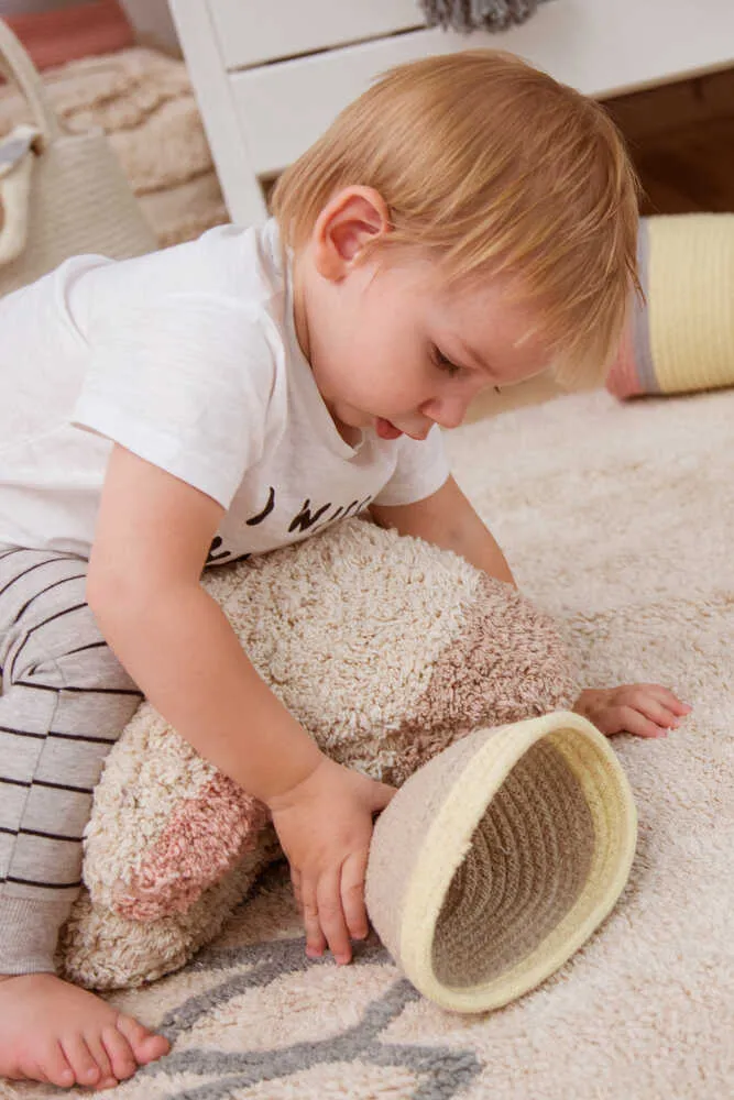 WASHABLE AREA RUG ATLAS NATURAL - BLUE