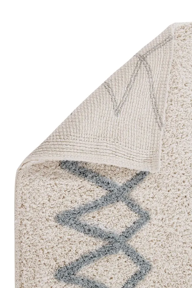 WASHABLE AREA RUG ATLAS NATURAL - BLUE